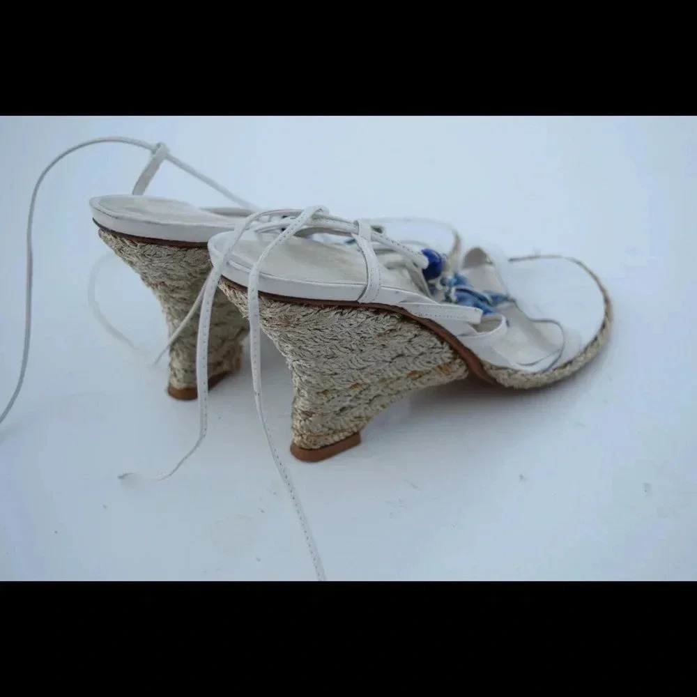 Stuart Weitzman Ankle wrap espradille wedges - Picture 3 of 8